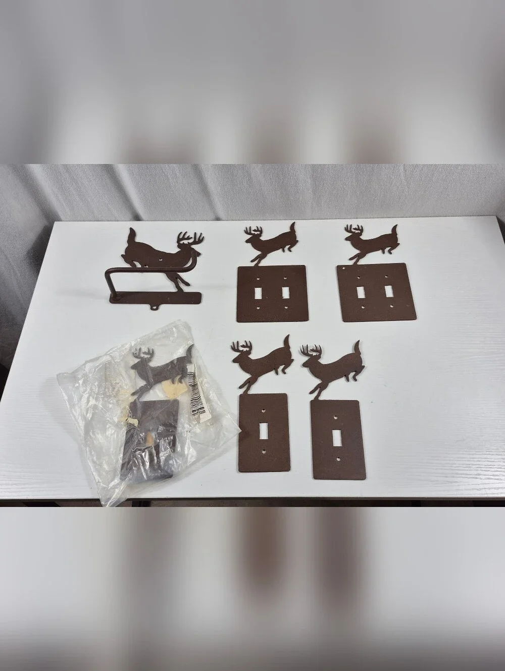 Rustic Jumping Deer switch plate covers set of 6...